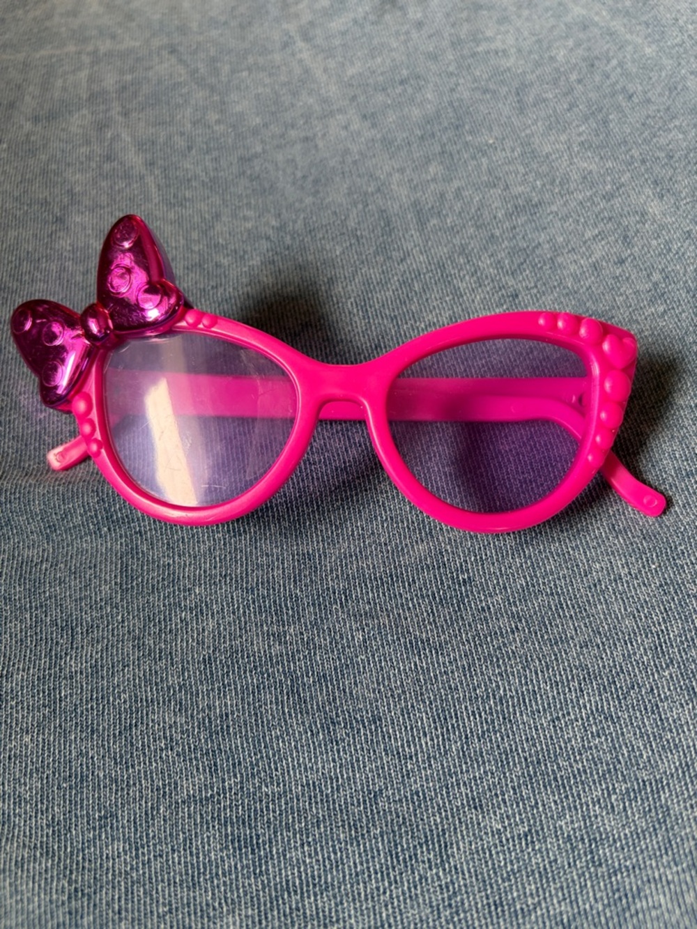 Kids Pink Bow Cat-Eye Play Glasses